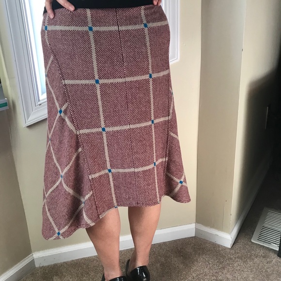 Wool Blend Midi High Low Winter Dress - Picture 5 of 10